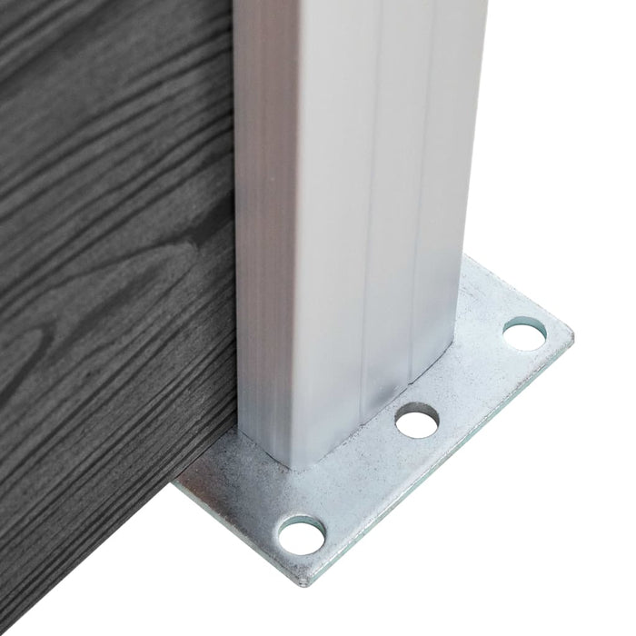 Set Pannelli di Recinzione in WPC 872x146 cm Nero 3070462