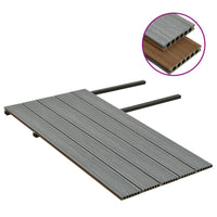 Listoni Decking WPC con Accessori Marroni e Grigi 10 m² 2,2 m 3070463