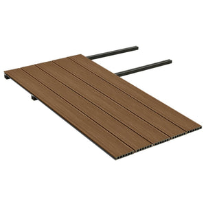 Listoni Decking WPC con Accessori Marroni e Grigi 10 m² 2,2 m 3070463