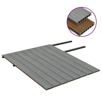 Listoni Decking WPC con Accessori Marroni e Grigi 16 mÂ² 2,2 m