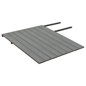 Listoni Decking WPC con Accessori Marroni e Grigi 16 mÂ² 2,2 m