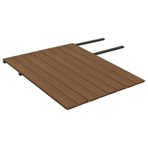 Listoni Decking WPC con Accessori Marroni e Grigi 16 mÂ² 2,2 m