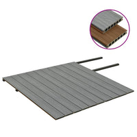 Listoni Decking WPC con Accessori Marroni e Grigi 20mÂ² 2,2 m