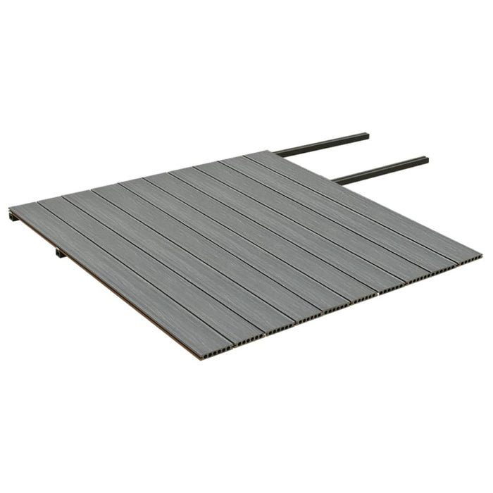 Listoni Decking WPC con Accessori Marroni e Grigi 20m² 2,2 m 3070465