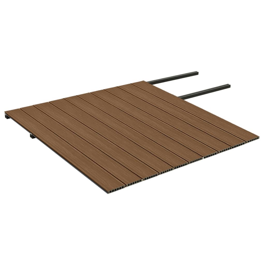 Listoni Decking WPC con Accessori Marroni e Grigi 20m² 2,2 m 3070465