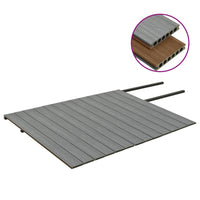 Listoni Decking WPC con Accessori Marroni e Grigi 26 m² 2,2 m 3070466