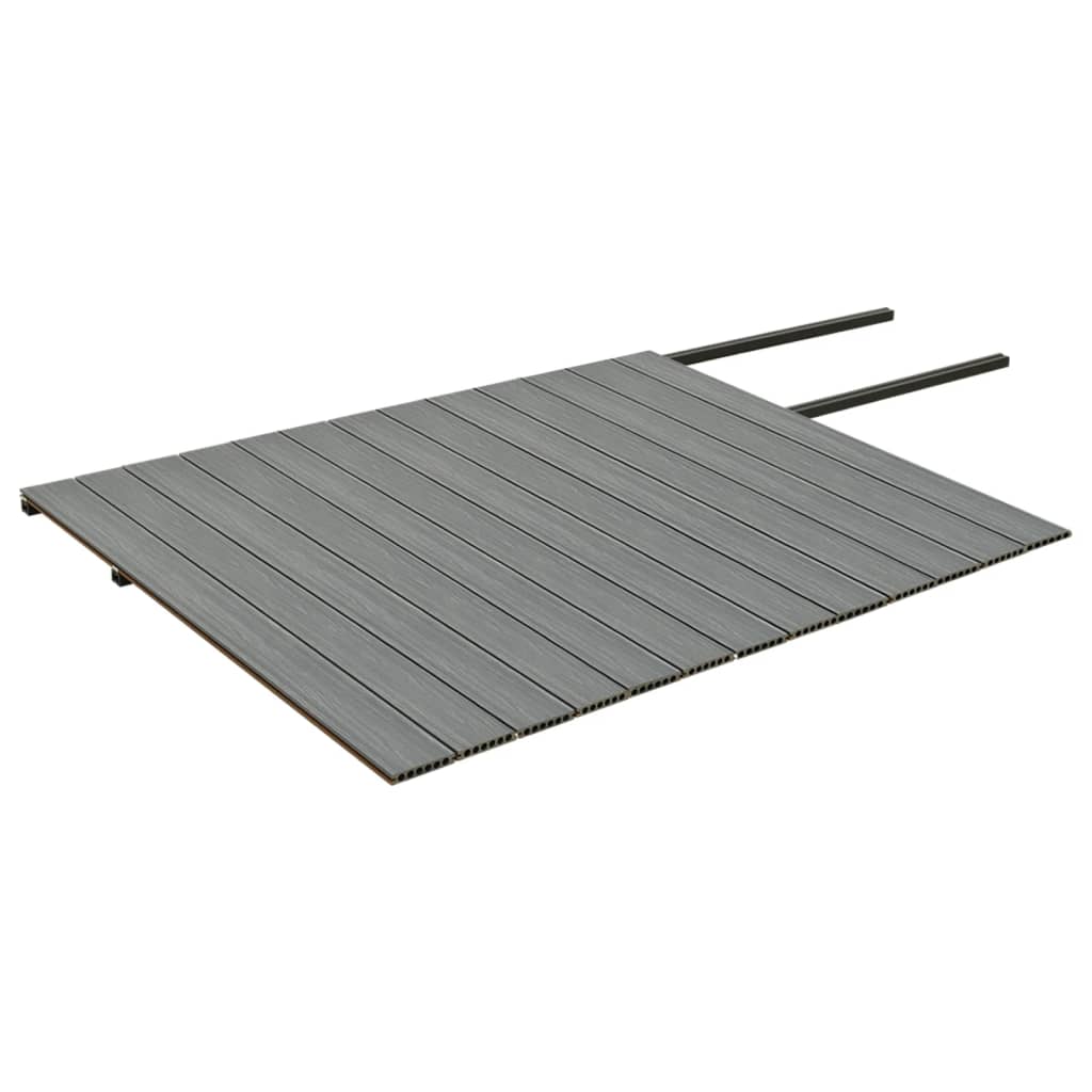 Listoni Decking WPC con Accessori Marroni e Grigi 26 m² 2,2 m 3070466