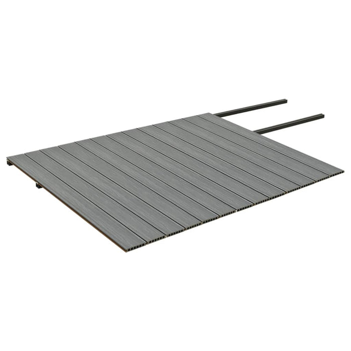 Listoni Decking WPC con Accessori Marroni e Grigi 26 m² 2,2 m 3070466