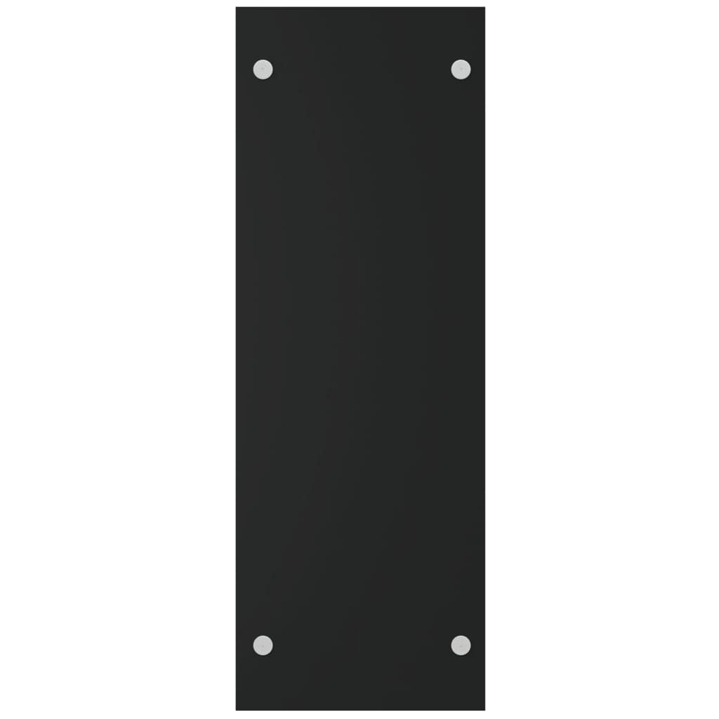 Porta Legna Nero 40x35x100 cm in Vetro Temperato 327467