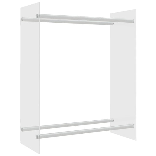 Porta Legna Trasparente 80x35x100 cm in Vetro Temperato cod mxl 69437
