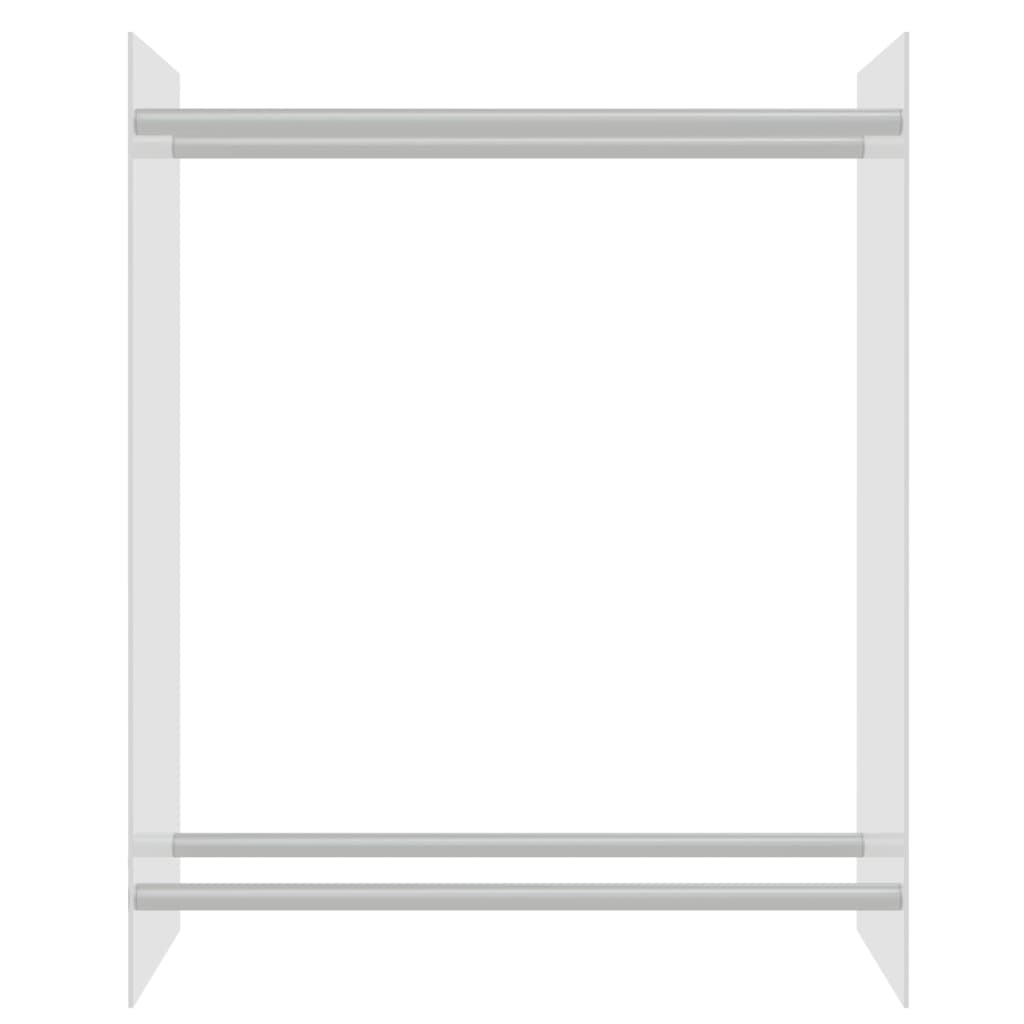 Porta Legna Trasparente 80x35x100 cm in Vetro Temperato 327469