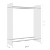 Porta Legna Trasparente 80x35x100 cm in Vetro Temperato cod mxl 69437