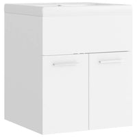 Mobile lavabo con lavabo integrato 41 x 38,5 x 46 cm in truciolare bianco 02_0006429