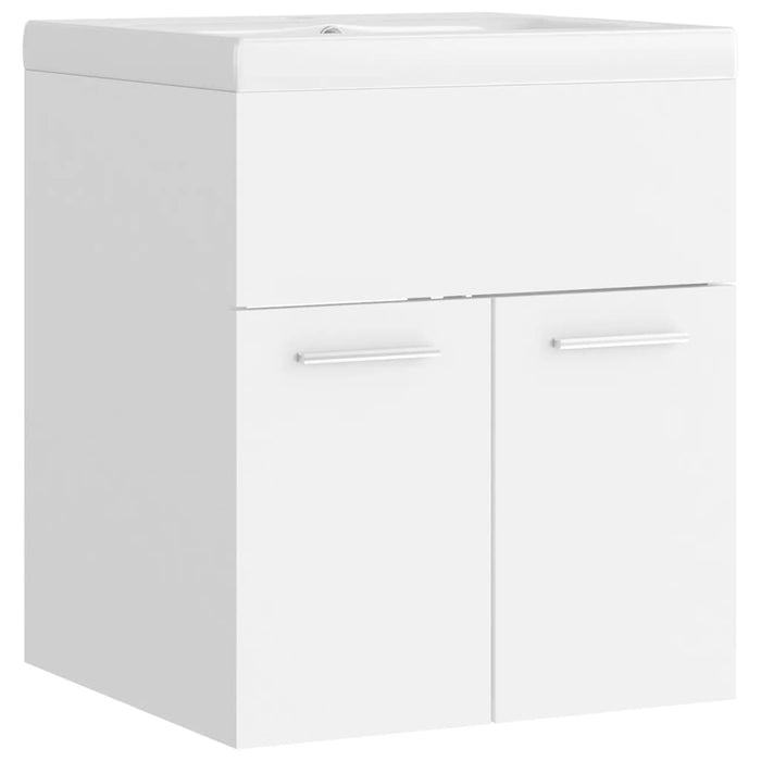 Mobile lavabo con lavabo integrato 41 x 38,5 x 46 cm in truciolare bianco 02_0006429