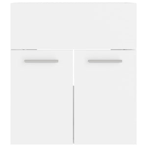 Mobile lavabo con lavabo integrato 41 x 38,5 x 46 cm in truciolare bianco 02_0006429