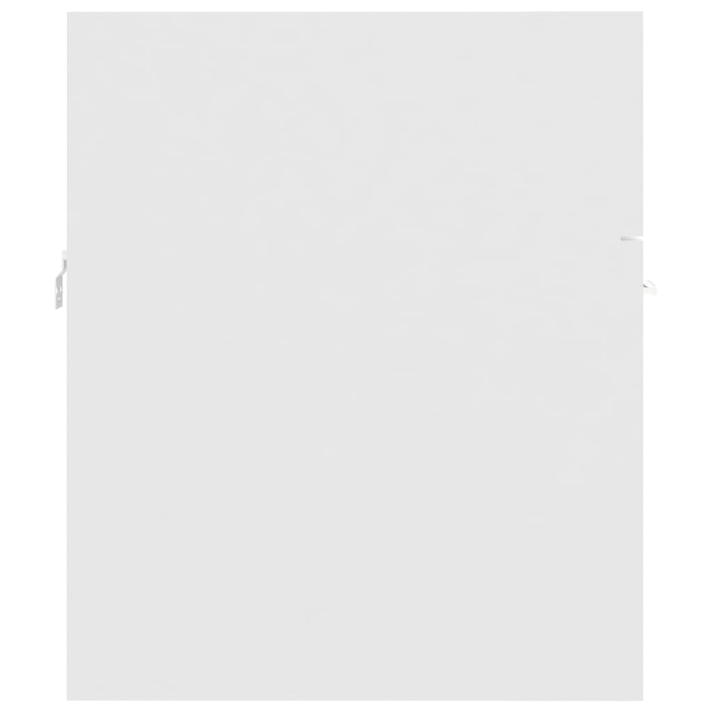 Mobile Bagno con Lavabo Integrato-Lavandino-Lavabo Bianco in Legno Multistrato 879810