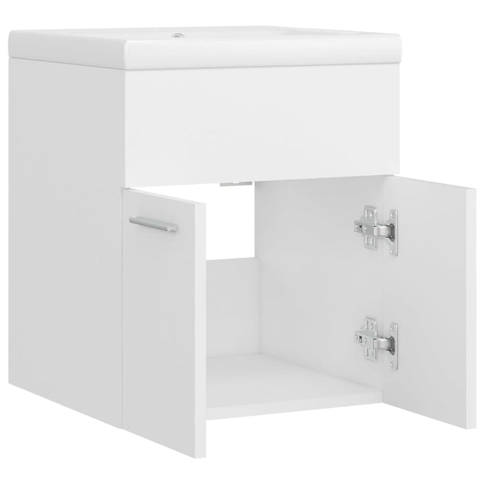 Mobile Bagno con Lavabo Integrato Bianco in Legno Multistrato cod mxl 63884