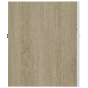 Mobile da Bagno con Lavabo Bianco e Rovere Sonoma in Truciolato cod mxl 67913