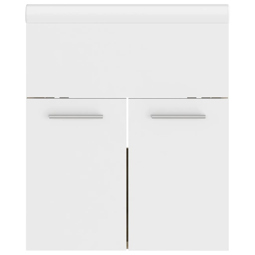 Mobile da Bagno con Lavabo Bianco e Rovere Sonoma in Truciolato cod mxl 67913