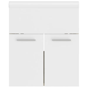 Mobile da Bagno con Lavabo Bianco e Rovere Sonoma in Truciolato cod mxl 67913