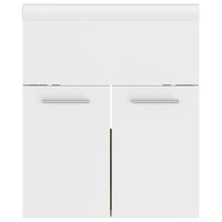 Mobile da Bagno con Lavabo Bianco e Rovere Sonoma in Truciolato 3070816