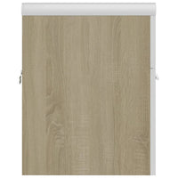 Mobile da Bagno con Lavabo Bianco e Rovere Sonoma in Truciolato cod mxl 67913