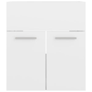 Mobile lavabo con lavabo integrato 41 x 38,5 x 46 cm in truciolare bianco lucido 02_0006443