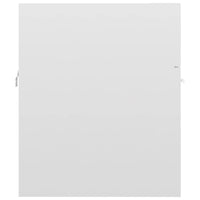 Mobile Bagno con Lavabo Integrato Bianco Lucido in Truciolato 3070817