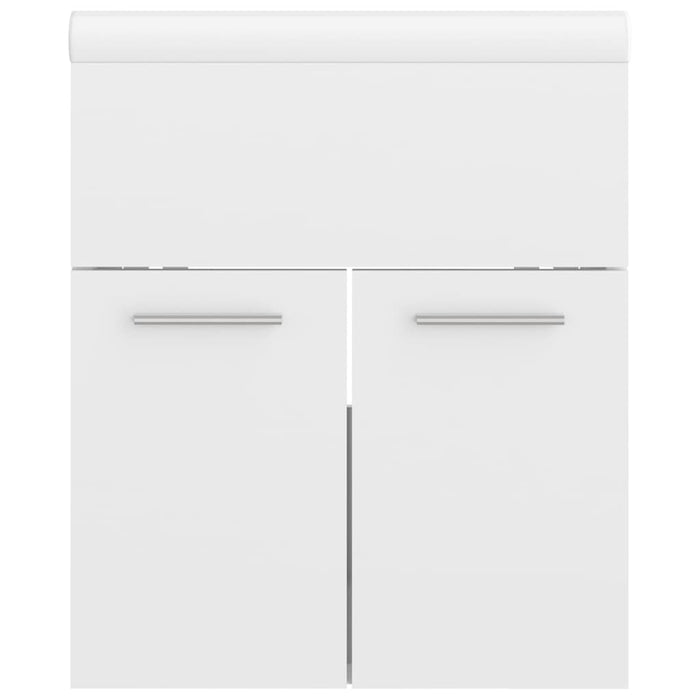 Mobile lavabo con lavabo integrato 41 x 38,5 x 46 cm in truciolare bianco lucido 02_0006443