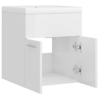 Mobile Bagno con Lavabo Integrato Bianco Lucido in Truciolato cod mxl 64880