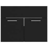 Mobile lavabo con lavabo integrato 60 x 38,5 x 46 cm in truciolare nero 02_0006504