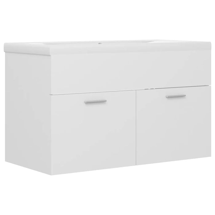 Mobile lavabo con lavabo integrato 80 x 38,5 x 46 cm in truciolare bianco 02_0006428