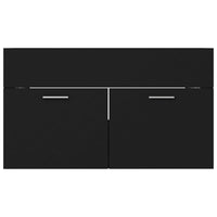 Mobile lavabo con lavabo integrato 80 x 38,5 x 46 cm in truciolare nero 02_0006516
