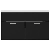 Mobile da Bagno con Lavabo Integrato Nero in Truciolato cod mxl 63580