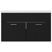 Mobile lavabo con lavabo integrato 80 x 38,5 x 46 cm in truciolare nero 02_0006516