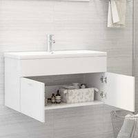 Mobile da Bagno con Lavabo Integrato Bianco in Truciolato cod mxl 73462