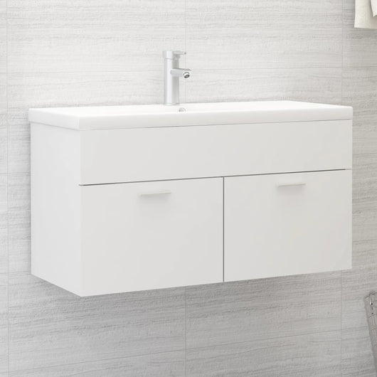 Mobile da Bagno con Lavabo Integrato Bianco in Truciolato cod mxl 73462