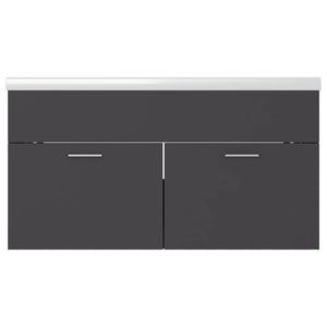 Mobile da Bagno con Lavabo Integrato Grigio in Truciolato cod mxl 78257