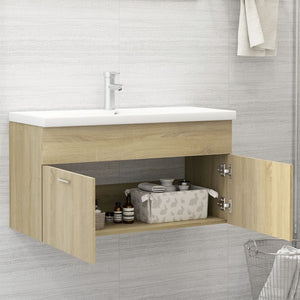 Mobile Bagno con Lavabo Integrato Rovere Sonoma in Truciolato 3070841