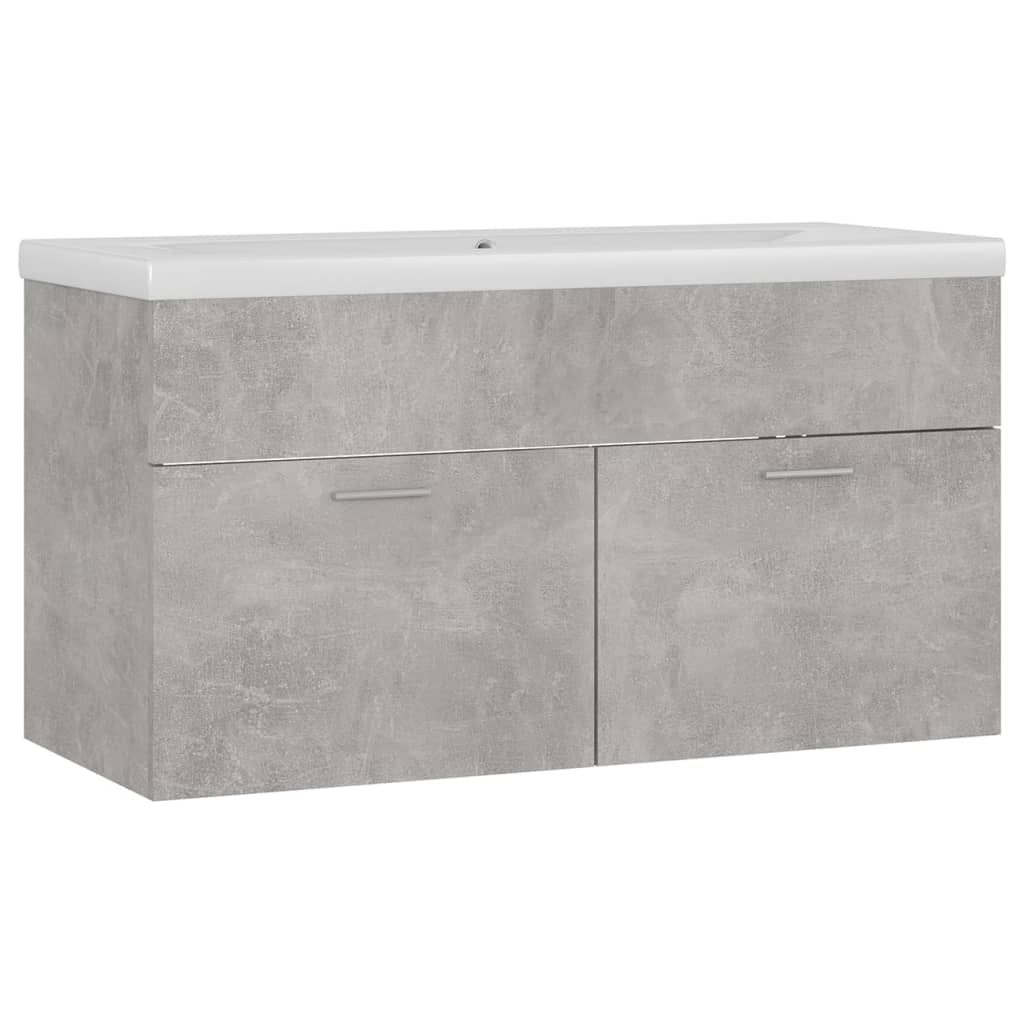 Mobile Bagno con Lavabo Integrato Grigio Cemento in Truciolato cod mxl 65761