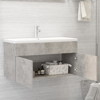 Mobile Bagno con Lavabo Integrato Grigio Cemento in Truciolato cod mxl 65761