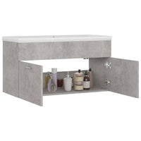 Mobile Bagno con Lavabo Integrato Grigio Cemento in Truciolato cod mxl 65761