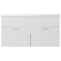 Mobile da Bagno con Lavabo Bianco e Rovere-Armadietto da bagno con Lavandino Sonoma in Truciolato 846015