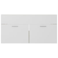 Mobile da Bagno con Lavabo Bianco e Rovere Sonoma in Truciolato 3070843