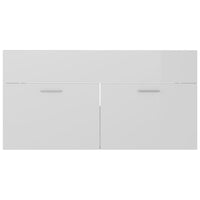 Mobile lavello 90 x 38,5 x 46 cm con lavello integrato in truciolare bianco lucido 02_0006440