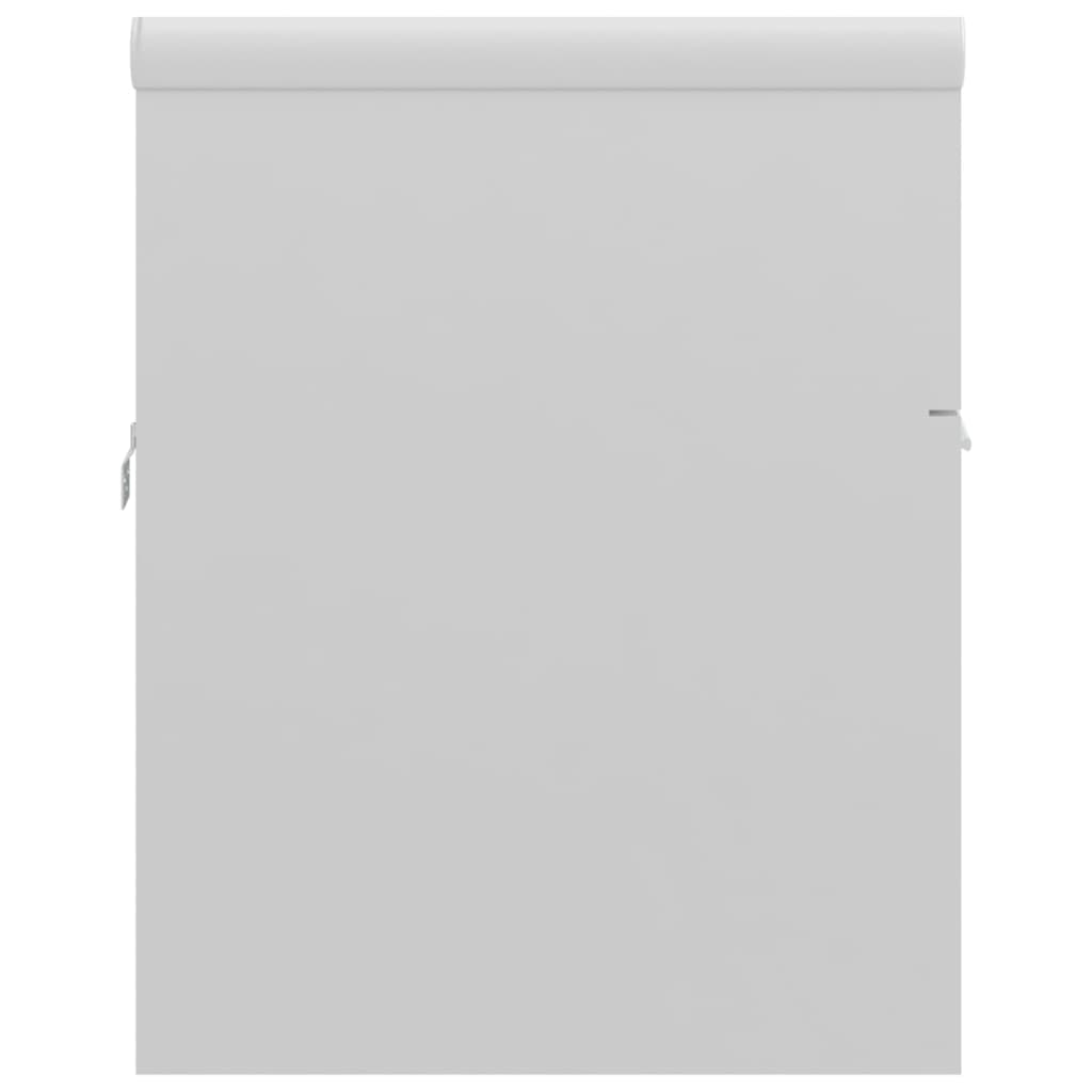 Mobile lavello 90 x 38,5 x 46 cm con lavello integrato in truciolare bianco lucido 02_0006440