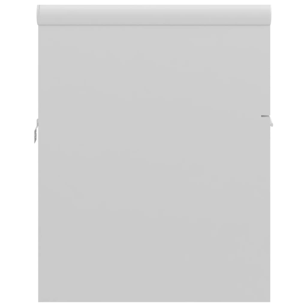 Mobile lavello 90 x 38,5 x 46 cm con lavello integrato in truciolare bianco lucido 02_0006440