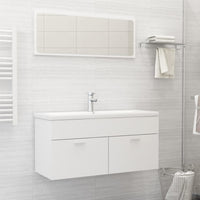 Mobile da Bagno con Lavabo Integrato Bianco in Truciolato 3070847