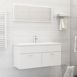 Mobile da Bagno con Lavabo Integrato Bianco in Truciolato cod mxl 74320