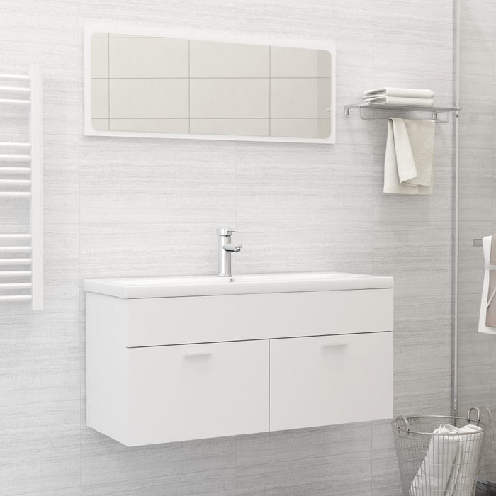 Mobile da Bagno con Lavabo Integrato Bianco in Truciolato cod mxl 74320